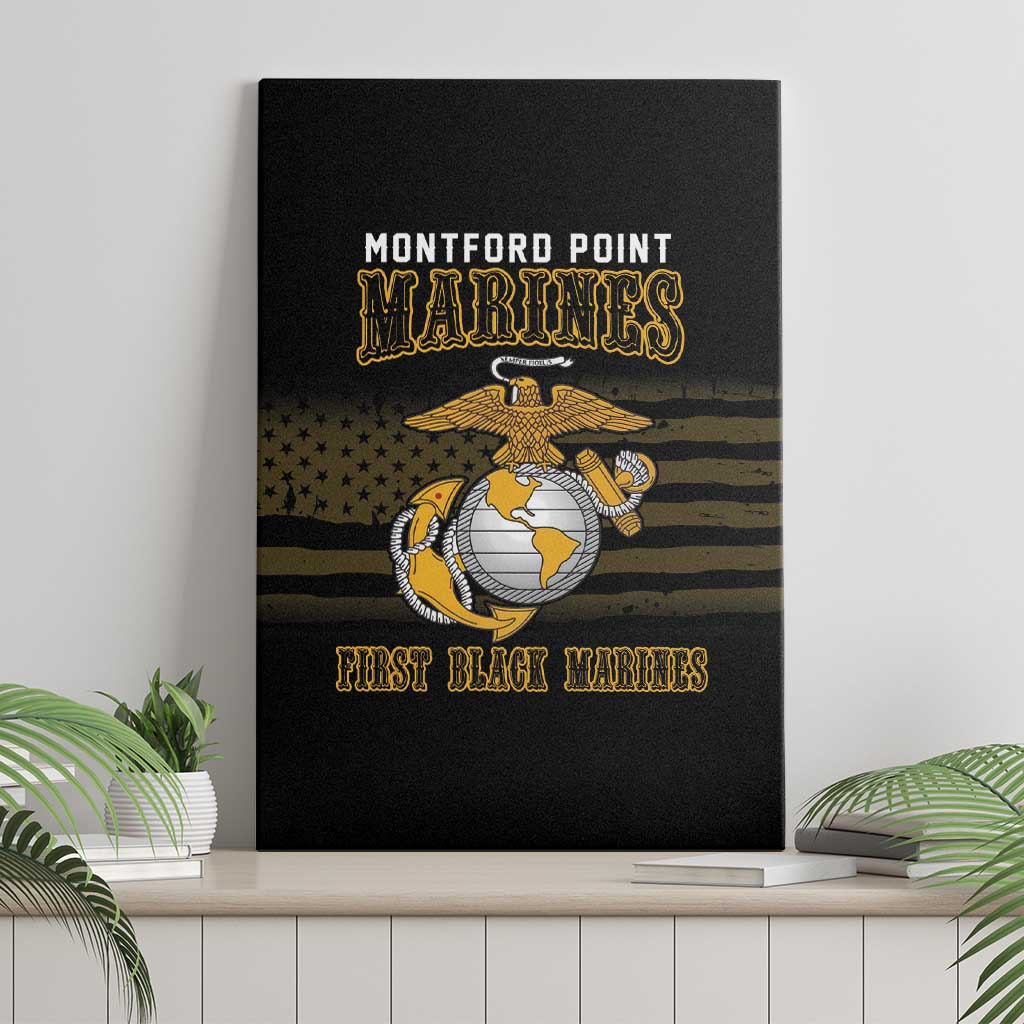 Honoring First Black Marines Canvas Wall Art The Montford Point Heroes - African Pride