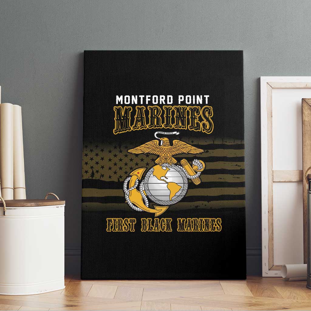 Honoring First Black Marines Canvas Wall Art The Montford Point Heroes - African Pride