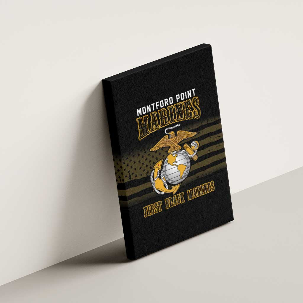 Honoring First Black Marines Canvas Wall Art The Montford Point Heroes - African Pride