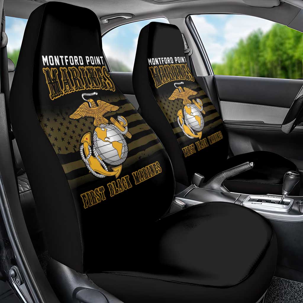 Honoring First Black Marines Car Seat Cover The Montford Point Heroes - African Pride