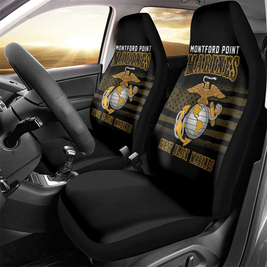 Honoring First Black Marines Car Seat Cover The Montford Point Heroes - African Pride