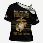 Honoring First Black Marines Cross Shoulder Shirt The Montford Point Heroes