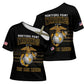 Honoring First Black Marines Cross Shoulder Shirt The Montford Point Heroes