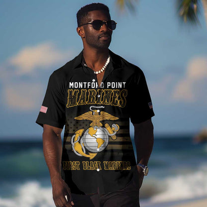 Honoring First Black Marines Hawaiian Shirt The Montford Point Heroes - African Pride