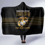 Honoring First Black Marines Hooded Blanket The Montford Point Heroes - African Pride