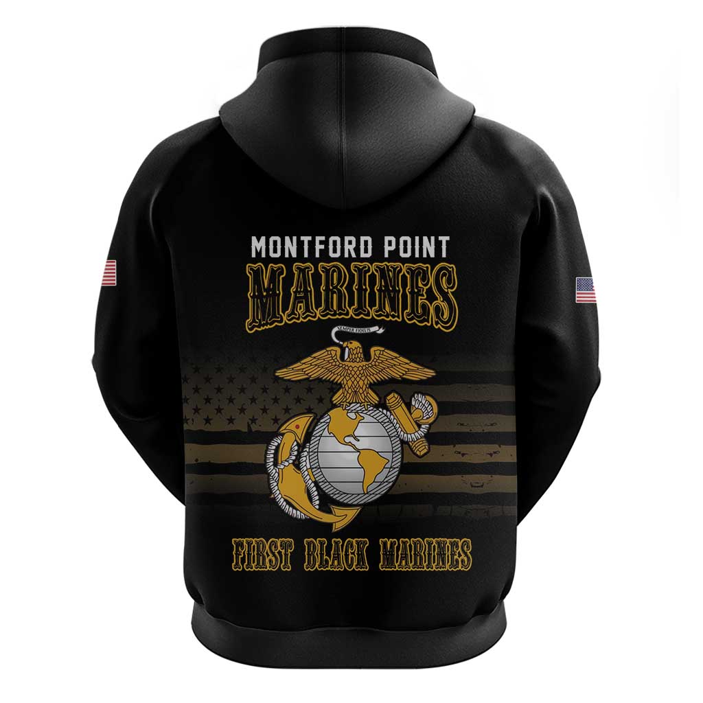 Honoring First Black Marines Hoodie The Montford Point Heroes - African Pride