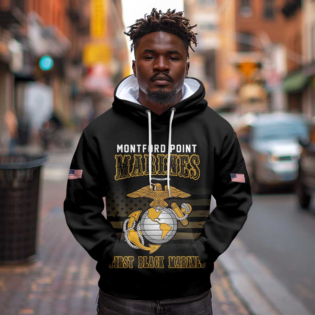 Honoring First Black Marines Hoodie The Montford Point Heroes - African Pride