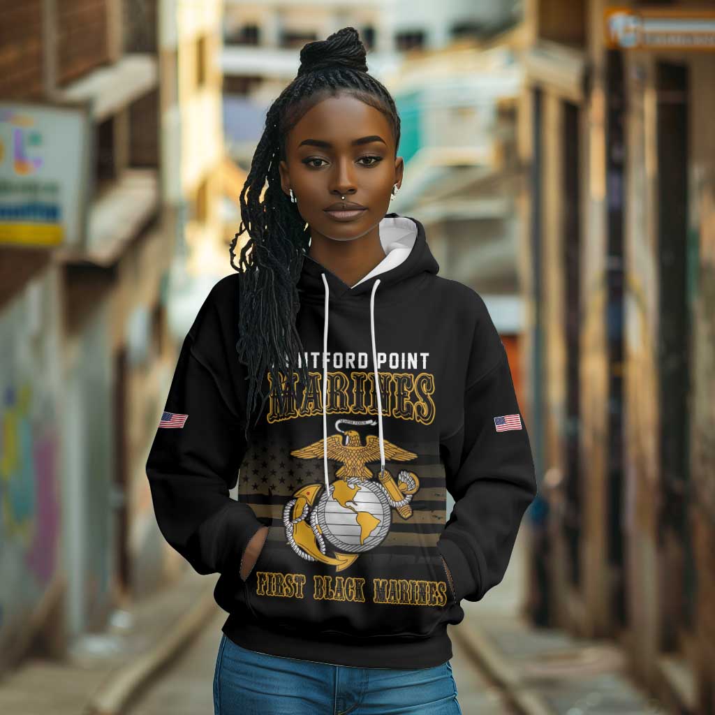 Honoring First Black Marines Hoodie The Montford Point Heroes - African Pride
