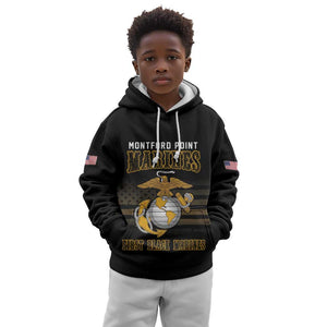 Honoring First Black Marines Kid Hoodie The Montford Point Heroes - African Pride