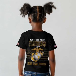 Honoring First Black Marines Kid T shirt The Montford Point Heroes - African Pride
