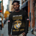 Honoring First Black Marines Long Sleeve Shirt The Montford Point Heroes - African Pride