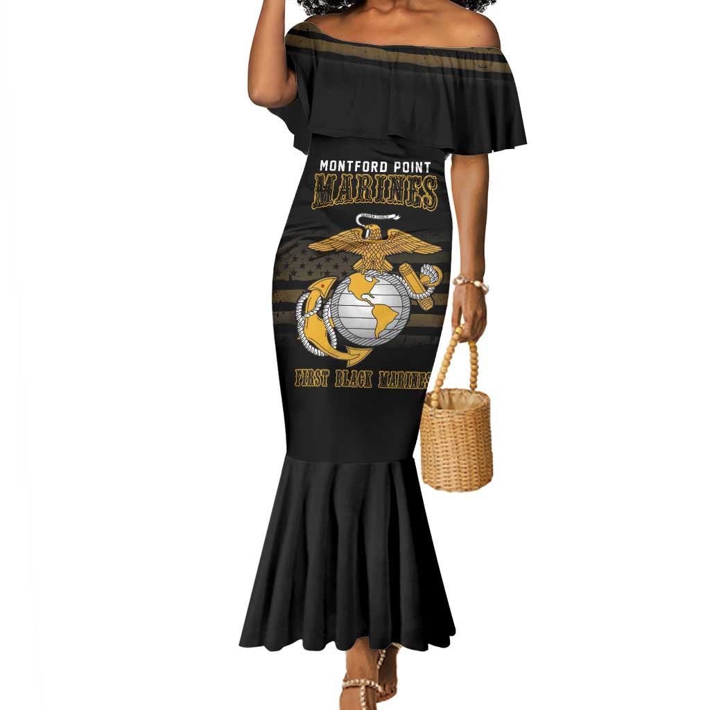 Honoring First Black Marines Mermaid Dress The Montford Point Heroes LT18