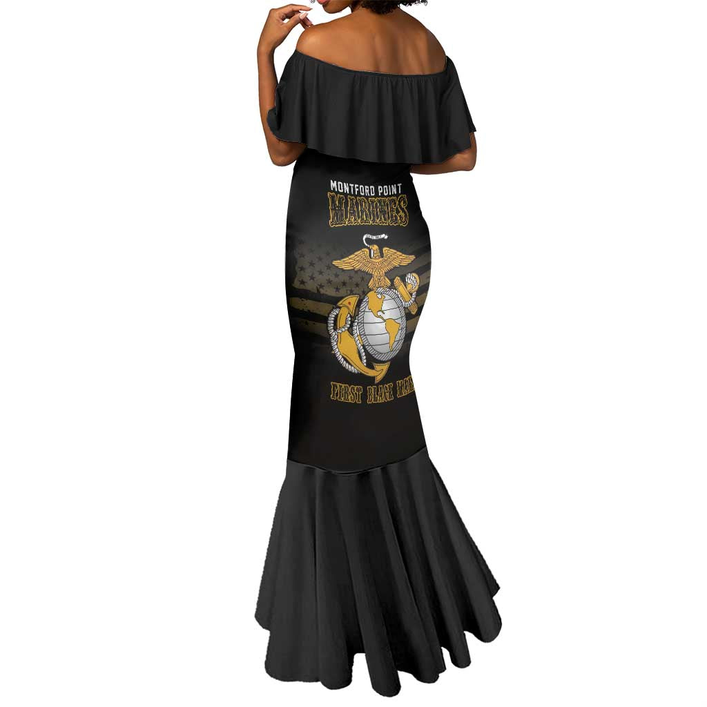 Honoring First Black Marines Mermaid Dress The Montford Point Heroes - African Pride