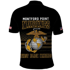 Honoring First Black Marines Polo Shirt The Montford Point Heroes - African Pride