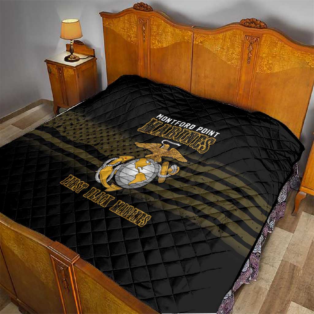 Honoring First Black Marines Quilt The Montford Point Heroes - African Pride