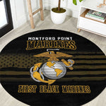 Honoring First Black Marines Round Carpet The Montford Point Heroes - African Pride