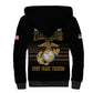 Honoring First Black Marines Sherpa Hoodie The Montford Point Heroes - African Pride