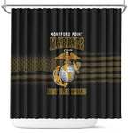 Honoring First Black Marines Shower Curtain The Montford Point Heroes - African Pride