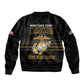 Honoring First Black Marines Sleeve Zip Bomber Jacket The Montford Point Heroes - African Pride