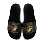 Honoring First Black Marines Slide Sandals The Montford Point Heroes
