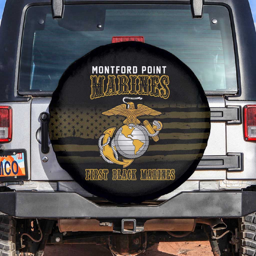 Honoring First Black Marines Spare Tire Cover The Montford Point Heroes - African Pride