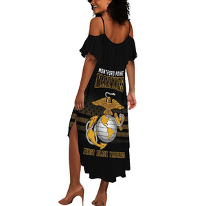 Honoring First Black Marines Summer Maxi Dress The Montford Point Heroes - African Pride