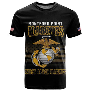 Honoring First Black Marines T shirt The Montford Point Heroes - African Pride