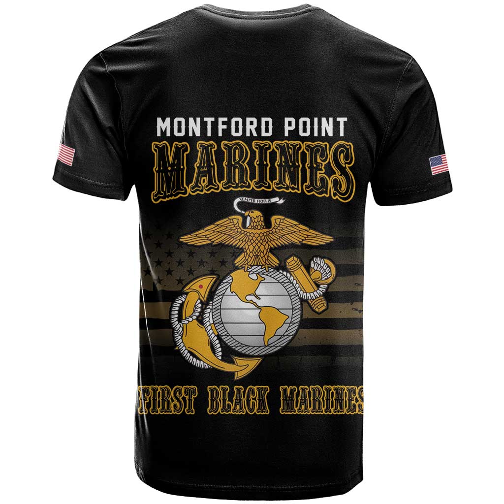 Honoring First Black Marines T shirt The Montford Point Heroes - African Pride