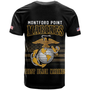 Honoring First Black Marines T shirt The Montford Point Heroes - African Pride