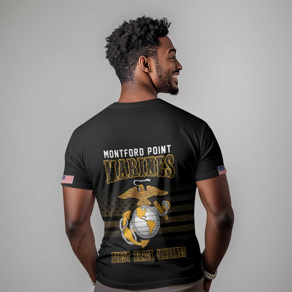 Honoring First Black Marines T shirt The Montford Point Heroes - African Pride