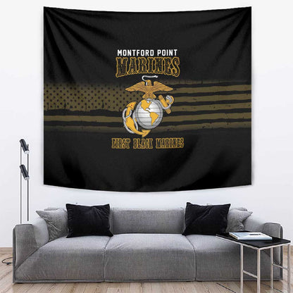Honoring First Black Marines Tapestry The Montford Point Heroes - African Pride