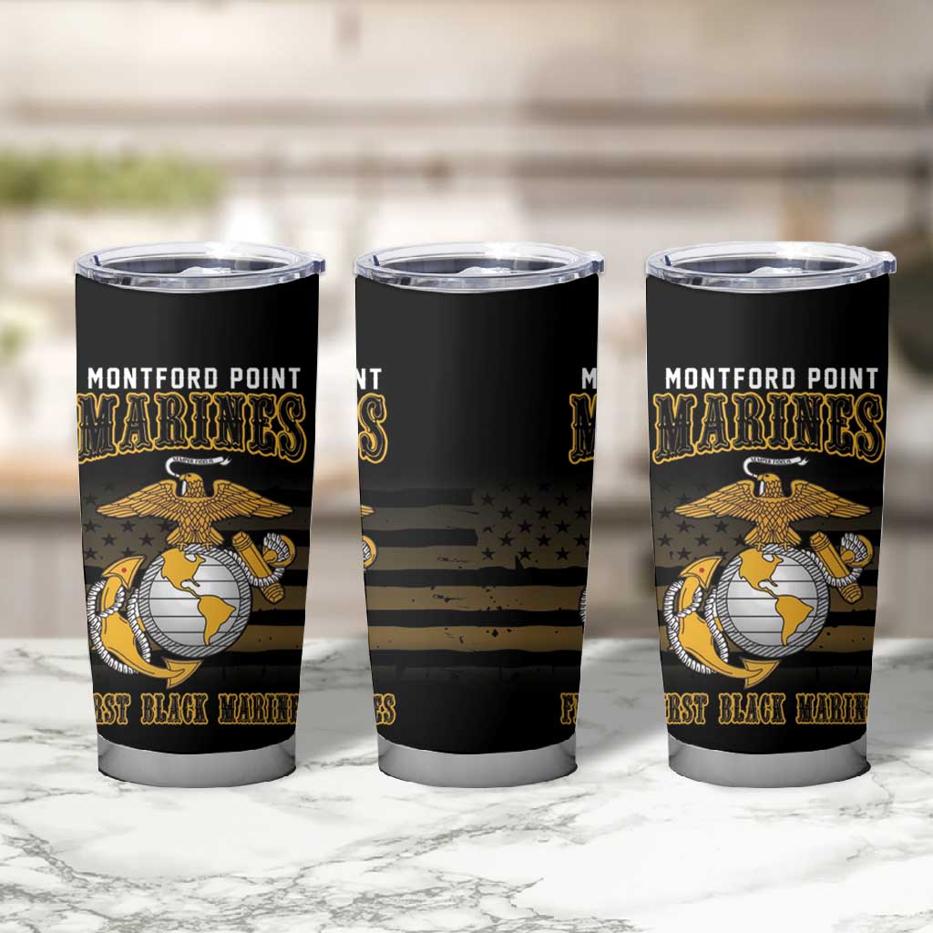 Honoring First Black Marines Tumbler Cup The Montford Point Heroes - African Pride
