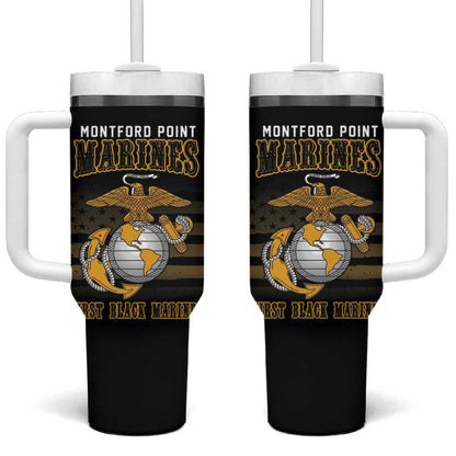 Honoring First Black Marines Tumbler With Handle The Montford Point Heroes - African Pride