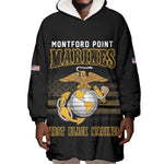 Honoring First Black Marines Wearable Blanket Hoodie The Montford Point Heroes - African Pride