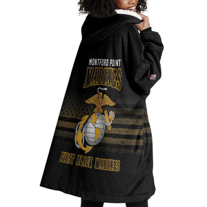 Honoring First Black Marines Wearable Blanket Hoodie The Montford Point Heroes - African Pride
