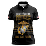 Honoring First Black Marines Women Polo Shirt The Montford Point Heroes - African Pride