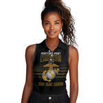 Honoring First Black Marines Women Sleeveless Polo Shirt The Montford Point Heroes - African Pride