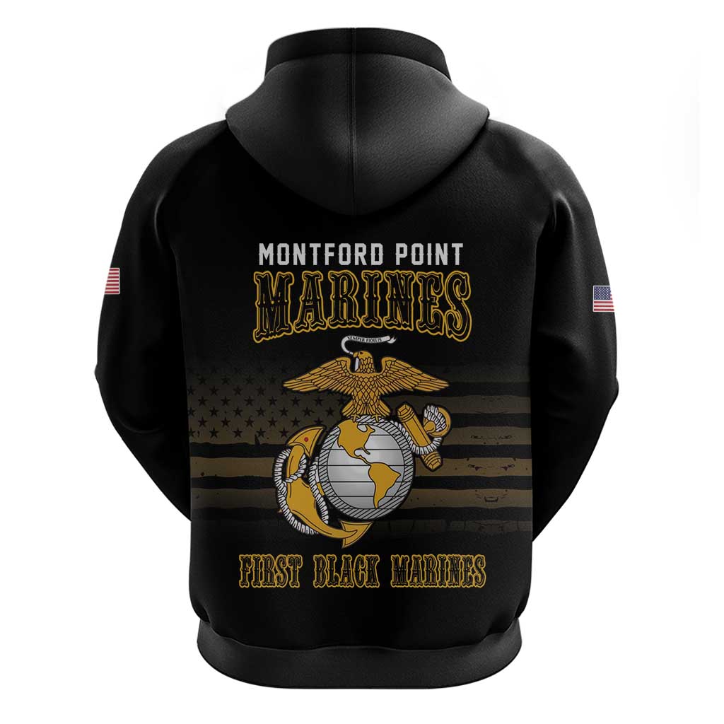 Honoring First Black Marines Zip Hoodie The Montford Point Heroes - African Pride