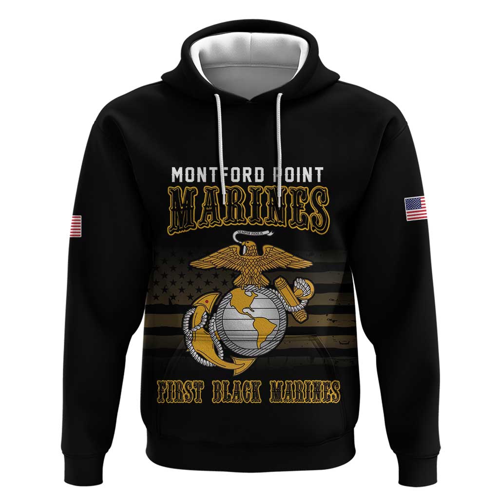 Honoring First Black Marines Zip Hoodie The Montford Point Heroes - African Pride