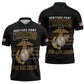 Honoring First Black Marines Zipper Polo Shirt The Montford Point Heroes