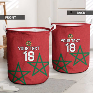 Custom Morocco Heritage Football Laundry Basket Road To Champion - African Pride