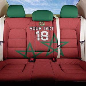 Custom Morocco Heritage Football Back Car Seat Cover Road To Champion - African Pride