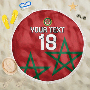 Custom Morocco Heritage Football Beach Blanket Road To Champion - African Pride
