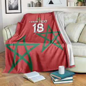 Custom Morocco Heritage Football Blanket Road To Champion - African Pride