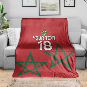 Custom Morocco Heritage Football Blanket Road To Champion - African Pride