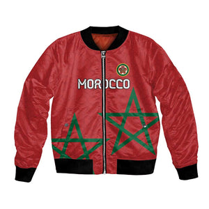 Custom Morocco Heritage Football Bomber Jacket Road To Champion - African Pride