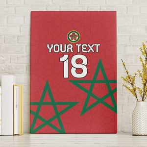 Custom Morocco Heritage Football Canvas Wall Art Road To Champion - African Pride