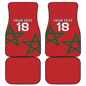 Custom Morocco Heritage Football Car Mats Road To Champion - African Pride