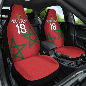 Custom Morocco Heritage Football Car Seat Cover Road To Champion - African Pride