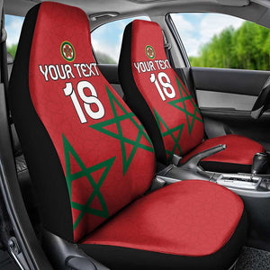 Custom Morocco Heritage Football Car Seat Cover Road To Champion - African Pride